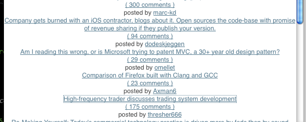 Reddit Ticker Link Listing